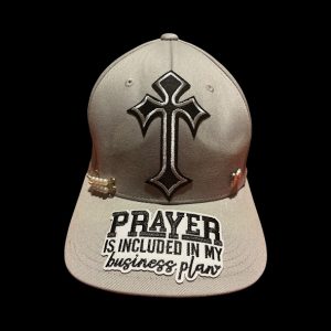 “Prayer Is Included in My Business Plan” fitted baseball cap